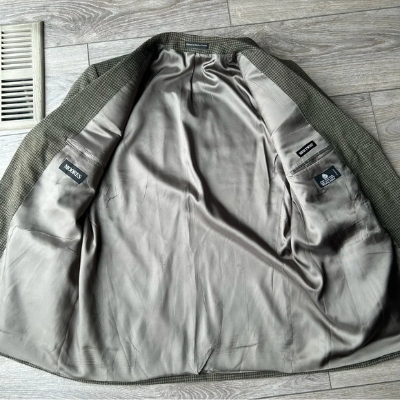 Vintage Moores Union Made Pure Wool High Twist Checked Blazer - Picture 9 of 15